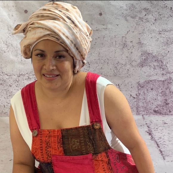 Handmade batik patchwork jumpsuit One Plus Size - Picture 11 of 11